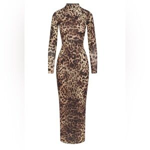 Dolce&Gabbana x Skims Milky Sheer Mock Neck Long Dress XS